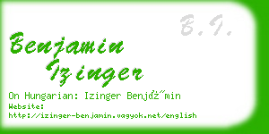 benjamin izinger business card